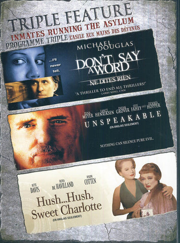 Don't Say A Word (Ne Dites Rien) / Unspeakable / Hush..Hush Sweet Charlotte (Boxset) (Bilingual) DVD Movie 