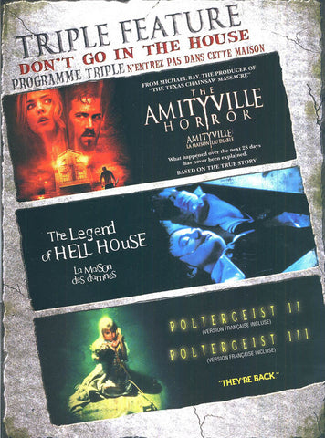 The Amityville Horror / The Legend of Hell House/ Poltergeist II and III (Bilingual) DVD Movie 