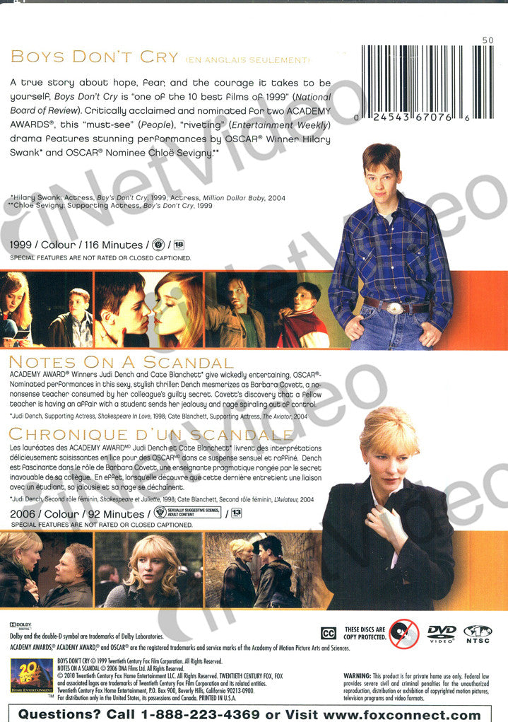 Boys Don't Cry/ Notes On A Scandal (Double Feature) (Bilingual) on