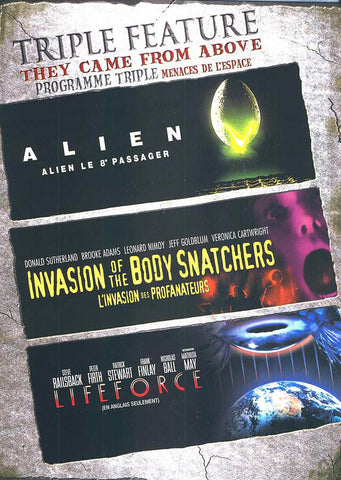 Alien/Invasion Of The BodySnatchers/Lifeforce (Triple Feature) (Bilingual) DVD Movie 