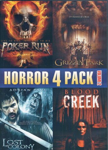 Horror 4 Pack Vol.2 (Poker Run / Grizzly Park / Lost Colony / Blood Creek) DVD Movie 