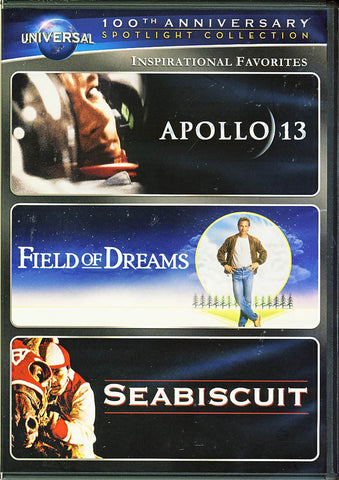 Apollo 13 / Field of Dreams / Seabiscuit (Universal's 100th Anniversary) Inspirational Favorites DVD Movie 