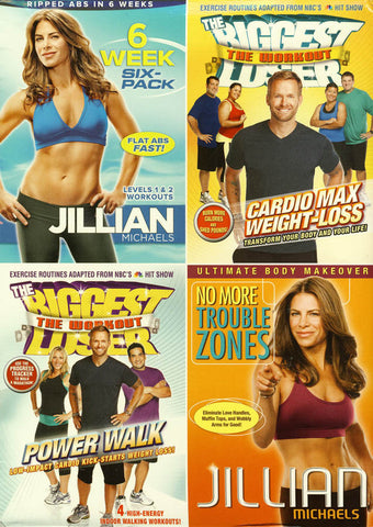 6 Week Six Pack / No More Trouble Zones / Power walk / Cardio Max Weight-loss)(Boxset) DVD Movie 