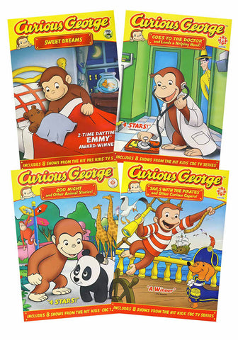 Curious George Collection (Sweet Dreams/Goes to the Doctor/Zoo Nights/Sails with Pirates)(Boxset) DVD Movie 