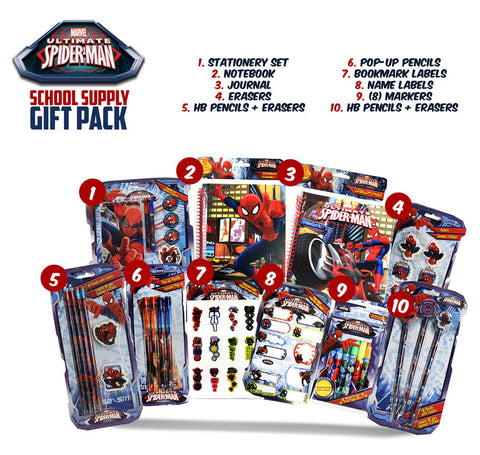 Spider-Man School Supply Gift Pack DVD Movie 