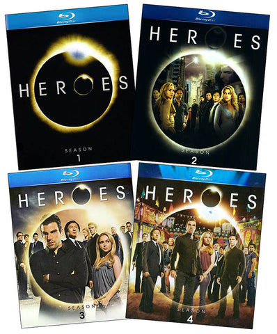 Heroes Complete Series Seasons 1-4 (4 pack) (Blu-Ray) (Boxset) DVD Movie 