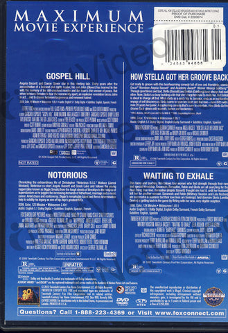 Gospel Hill/How Stella Got Her Groove Back/Notorious/Waiting to Exhale DVD Movie 