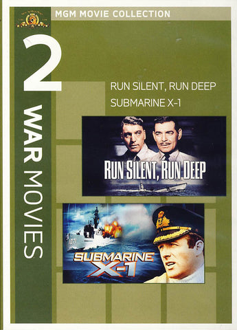 MGM 2 War Movies - Run Silent Run Deep / Submarine X-1 DVD Movie 
