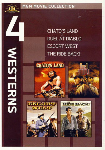 MGM 4 Westerns - Chato s Land / Duel at Diablo / Escort West / The Ride Back DVD Movie 
