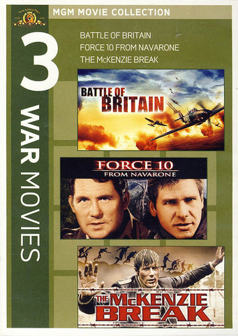 MGM 3 War Movies - The Battle of Britain / Force 10 from Navarone / The McKenzie Break DVD Movie 