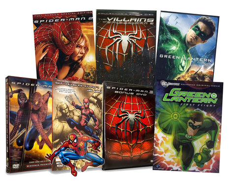 Spiderman / Green Lantern Super Heroes Pack(5 Pack) (Boxset) DVD Movie 