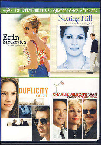 Erin Brockovich / Notting Hill / Duplicity / Charlie Wilson's War (Bilingual) DVD Movie 