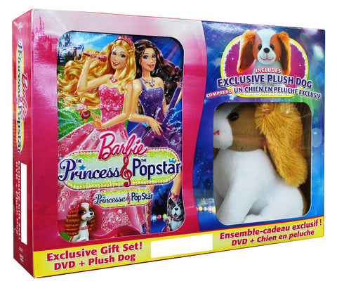 Barbie: The Princess & The Popstar (with plush dog)(Boxset)(Value Gift Set) DVD Movie 