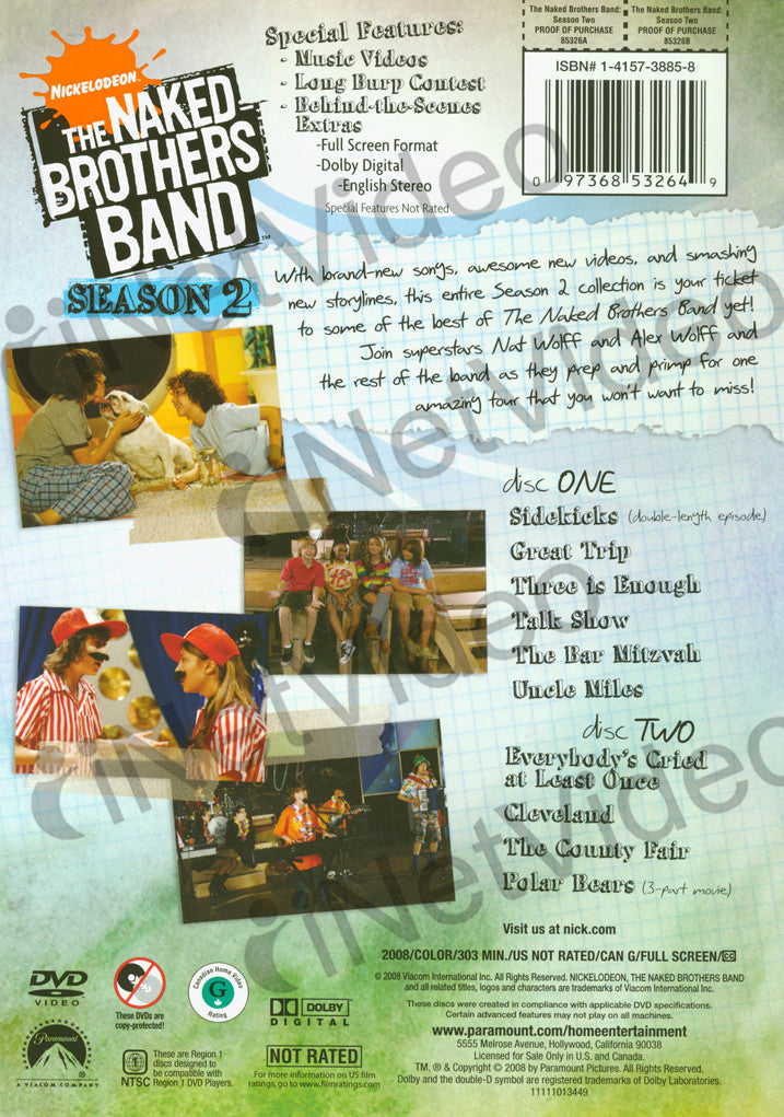 The Naked Brothers Band Season 2 on DVD Movie