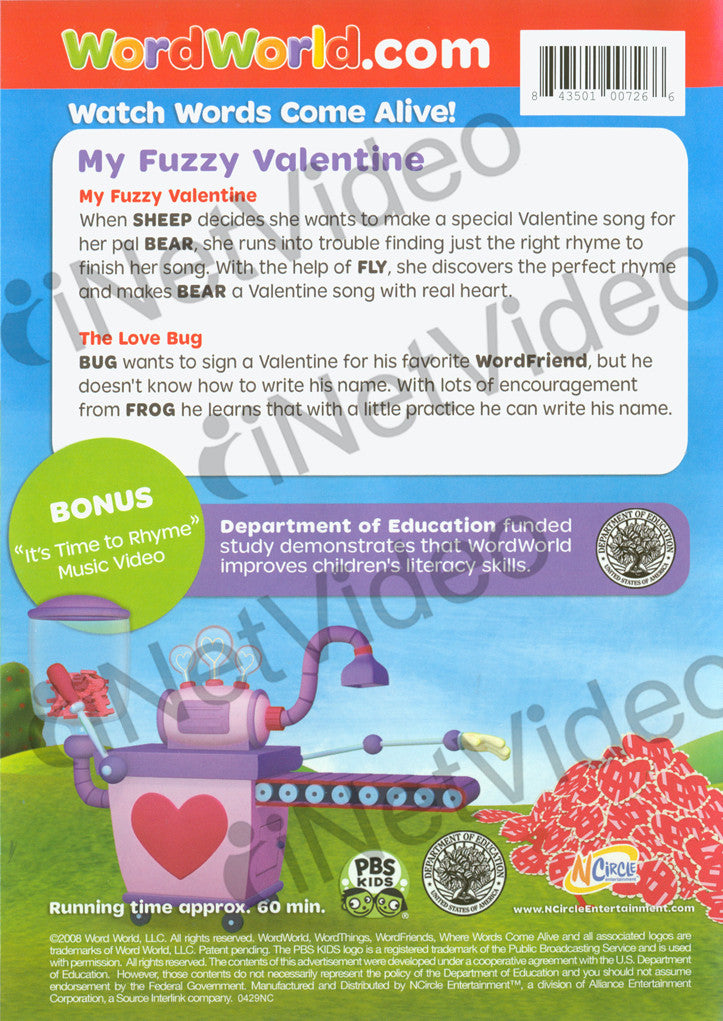 WordWorld My Fuzzy Valentine on DVD Movie