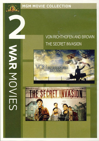 MGM 2 War Movies - Von Richthofen and Brown / The Secret Invasion DVD Movie 