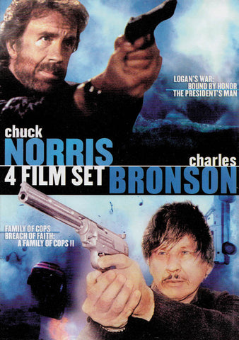 Chuck Norris / Charles Bronson (Logan s War / President s Man / Family of Cops / Breach of Faith) DVD Movie 