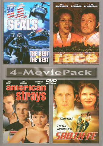 4-MoviePack US Seals Race American Strays Santa Fe DVD Movie 
