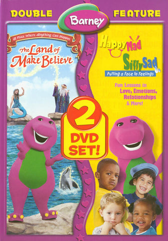 Barney - The Land of Make Believe/Happy Mad Silly Sad (Double Feature) DVD Movie 