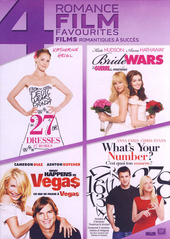 27 Dresses / Bride Wars / What Happens in Vegas / What s Your Number (Boxset) (Bilingual) DVD Movie 