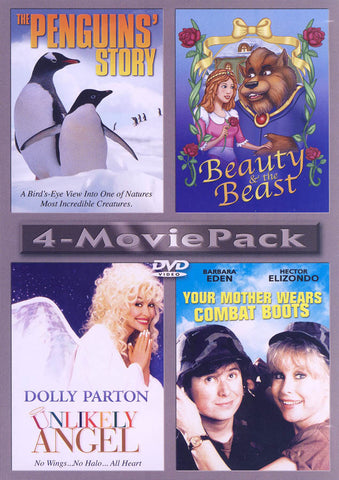 Penguins' Story / Beauty & The Beast / Unlikely Angel / Your Mother Wears Combat Boots (4-Movie Pack DVD Movie 