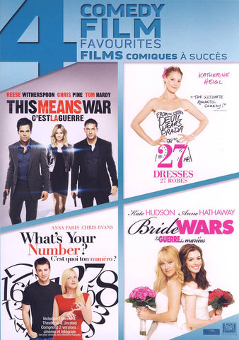 This Means War / 27 Dresses / What s Your Number / Bride Wars (Boxset) (Bilingual) DVD Movie 