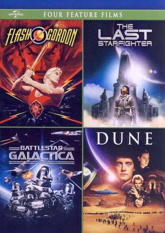 Flash Gordon / The Last Starfighter / Battlestar Galactica / Dune (4 Feature Films) DVD Movie 