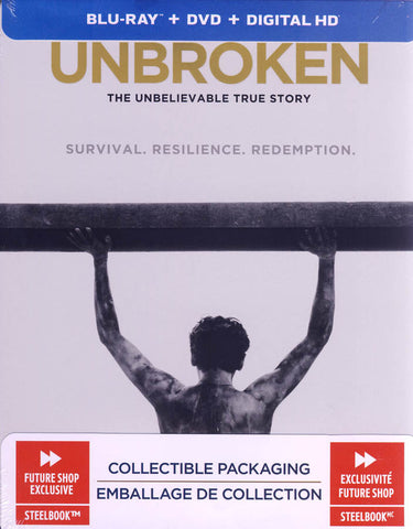 Unbroken (Blu-ray + DVD + Digital HD) (Future Shop Exclusive SteelBook) (Bilingual) (Blu-ray) BLU-RAY Movie 