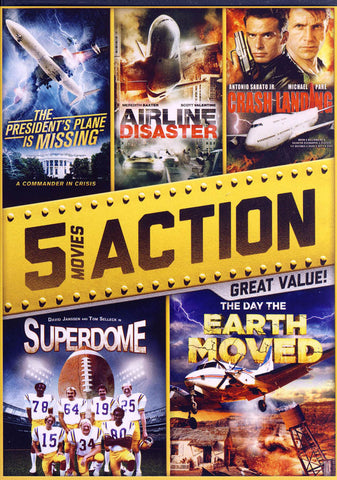 5-Action Movies (President s Plane is Missing........The Day The Earth Moved) DVD Movie 