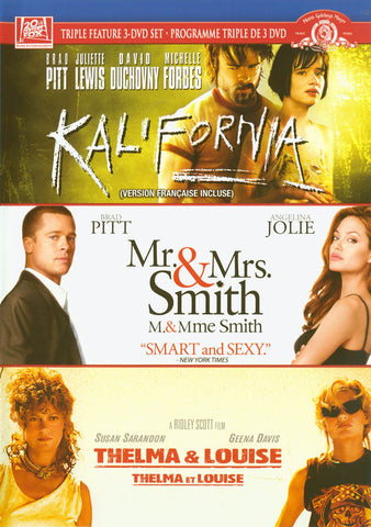 Kalifornia / Mr. & Mrs. Smith / Thelma & Louise (Triple Feature) (Bilingual) DVD Movie 