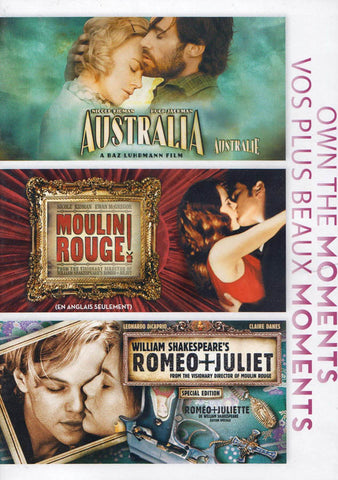Australia / Moulin Rouge / William Shakespeare s Romeo + Juliet (Bilingual) (Boxset) DVD Movie 