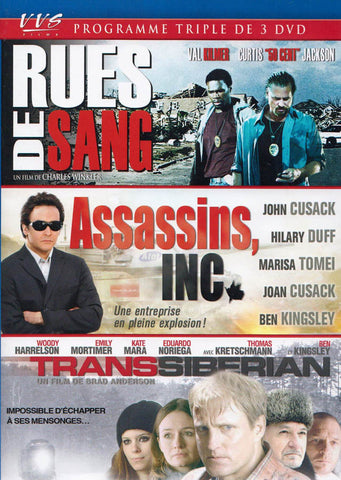 Rues De Sang / Assassins, INC. / Transsiberian (VVS Triple Feature) DVD Movie 