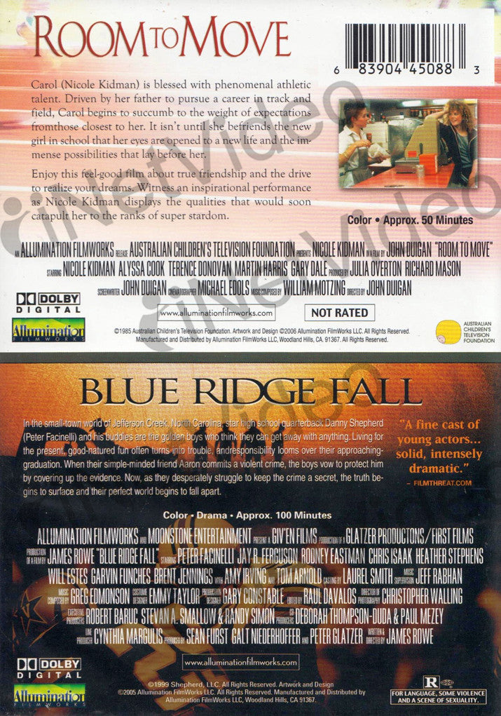 Room to Move / Blue Ridge Fall (Double Feature) on DVD Movie
