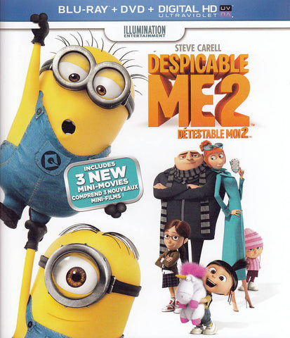Despicable Me 2 [Blu-ray + DVD + UltraViolet Copy (Bilingual) DVD Movie 
