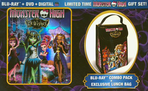 Monster High - 13 Wishes (Gift Set w/ Lunch Bag) (Blu-ray) (Boxset) BLU-RAY Movie 