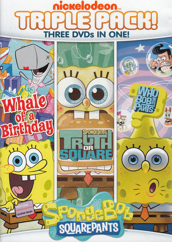 Spongebob Squarepants: Triple Pack - (Whale of a Birthday / Truth or Square / Who Bob What Pants) DVD Movie 