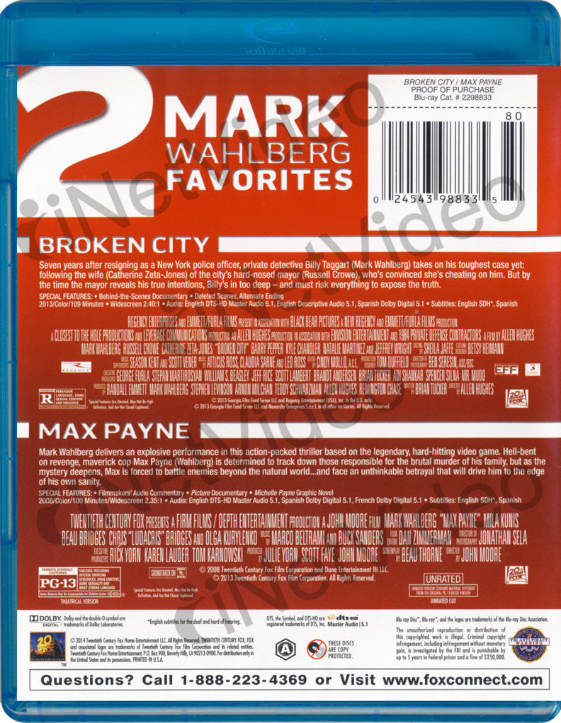 Broken City / Max Payne (Blu-ray) (Widescreen) 