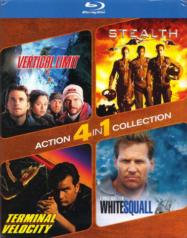 Vertical Limit / Stealth / Terminal Velocity / White Squall (4 in 1 Pack) (Blu-ray) BLU-RAY Movie 