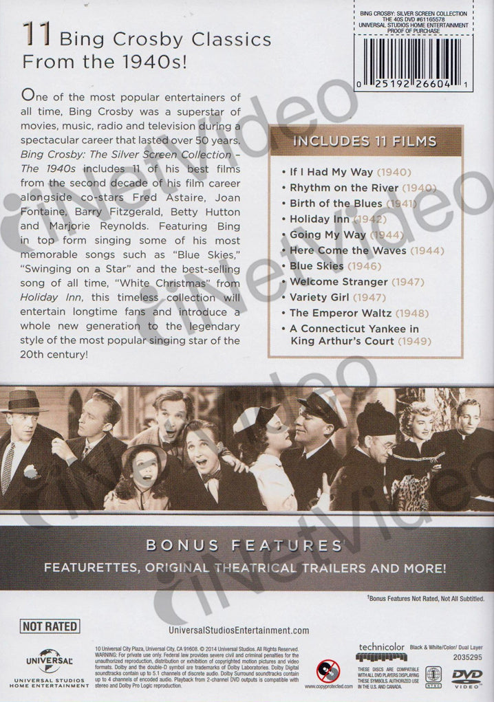 Bing Crosby - The Silver Screen Collection (The 1940s) (11 Classic ...