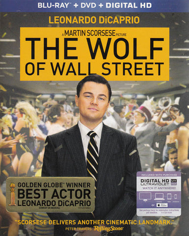 The Wolf of Wall Street (Blu-ray + DVD + Digital HD) (Blu-ray) BLU-RAY Movie 