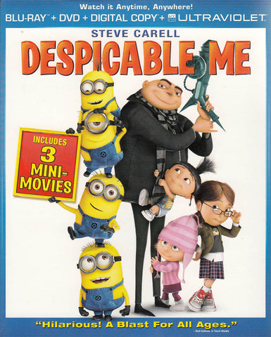 Despicable Me (Blu-ray + DVD + Digital Copy + UltraViolet Copy) (Blu-ray) BLU-RAY Movie 