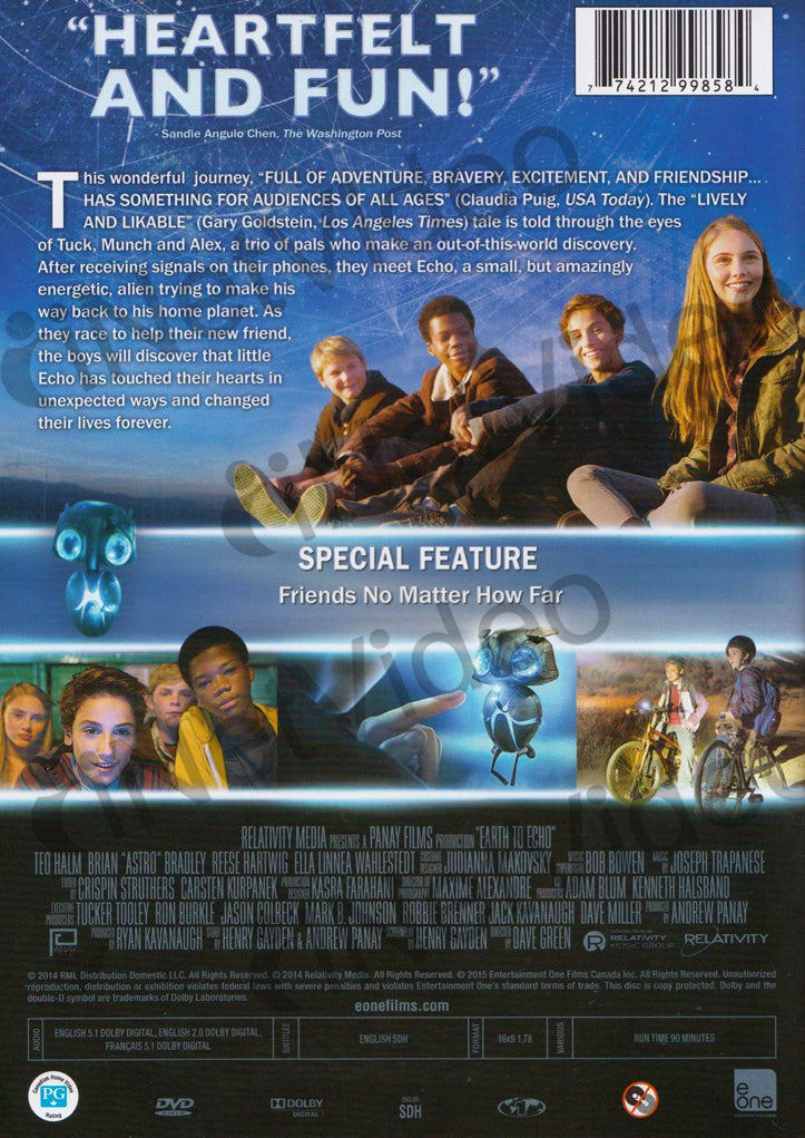 Earth to Echo on DVD Movie