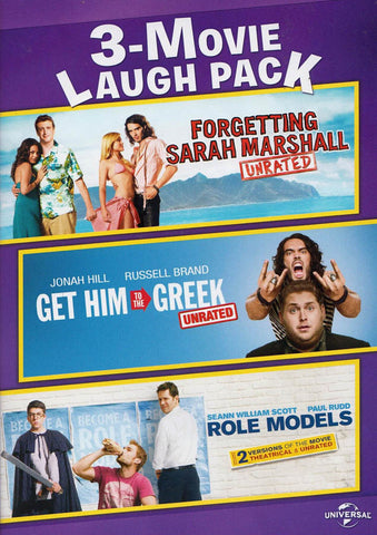 3-Movie Laugh Pack (Forgetting Sarah Marshall / Get Him to the Greek / Role Models)(Unrated) DVD Movie 
