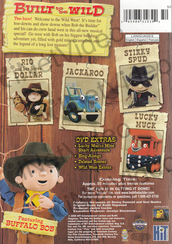 Bob The Builder Built to Be Wild on DVD Movie