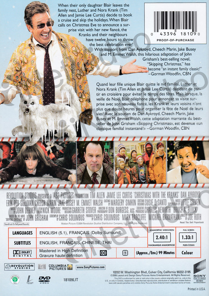 Christmas with the Kranks (Bilingual) on DVD Movie