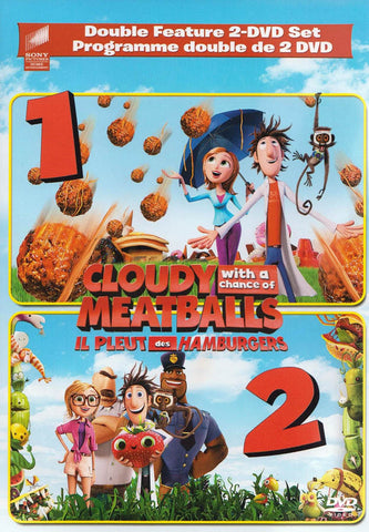 Cloudy with a Chance of Meatballs 1 & 2 (Double Feature 2-DVD Set) (Bilingual) DVD Movie 
