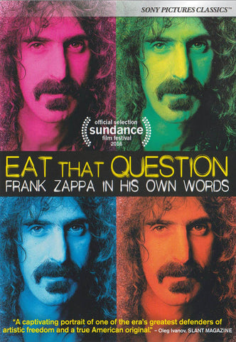 Eat That Question - Frank Zappa in His Own Words DVD Movie 