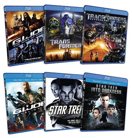 6 Blockbuster Hits Pack (G.I. Joe / Transformers / Star Trek) (Blu-ray) (Boxset) BLU-RAY Movie 