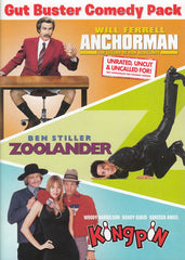Gut Buster Comedy Pack (Anchorman / Zoolander / Kingpin)