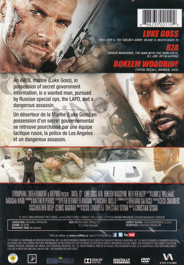 Awol-72 (Bilingual) on DVD Movie